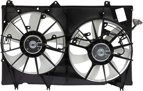 مجموعة مروحة تبريد الرادياتير متوافقة مع 2010-2013 لسيارة Toyota for Highlander 3.5L، مروحة الرادياتير باللونين الأبيض والأسود مناسبة مباشرة لاستبدال مروحة تبريد المحرك in Saudi Arabia