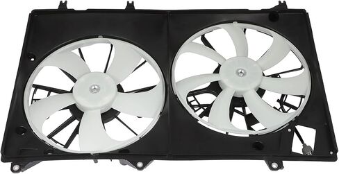 مجموعة مروحة تبريد الرادياتير متوافقة مع 2010-2013 لسيارة Toyota for Highlander 3.5L، مروحة الرادياتير باللونين الأبيض والأسود مناسبة مباشرة لاستبدال مروحة تبريد المحرك in Saudi Arabia