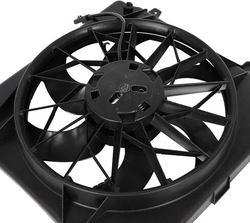 Radiator Cooling Fan Assembly Compatible with 2002-2003 for Jeep for Liberty 3.7L 2002-2004 for Jeep for Liberty 2.4L, Black Radiator Fan Direct Fit Replacement for Engine Cooling Fan in Saudi Arabia