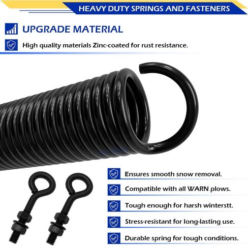10.82" WARN 71494 Powersports ATV Heavy Duty Snow Plow Trip Spring, Black Compatible with WARN Plow Blades in Saudi Arabia