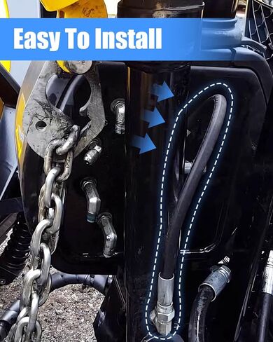 16" 36" 38" 42" 42" Hydraulic Hose Kit Fit for Fisher Xtreme V2 Snowplow, 1/4'' 3/8'' Receiver,Replacement JR16-04 JR16-06 in Saudi Arabia