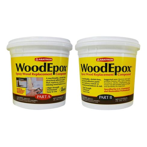 مجموعة Abatron WoodEpox - 2 باينت - حشو لاصق إيبوكسي هيكلي مكون من جزأين - معجون حشو الخشب in Saudi Arabia