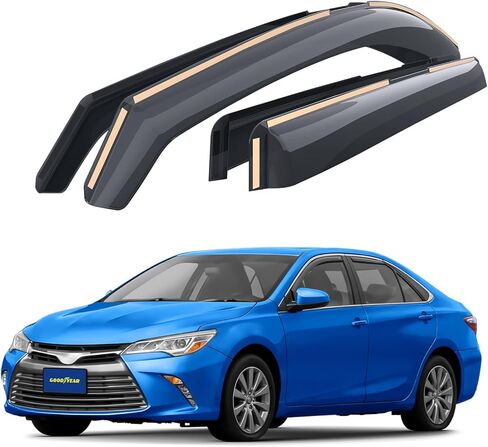 Goodyear Shatterproof in-Channel Window Deflectors for Toyota Camry 2018-2024, Rain Guards, Window Visors for Cars, Vent Deflector, Car Accessories, 4 pcs - GY003450LP in Kuwait