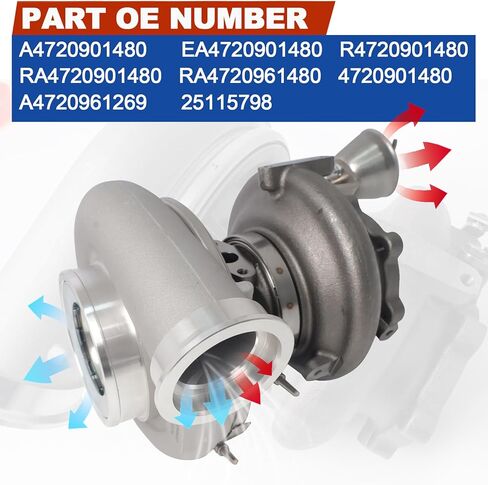 4720901480 Turbo Turbocharger Fit for Freightliner Cascadia Diesel DD15 14.8L Detroit 2015-2018 Replaces OE# EA4720901480, R4720901480, RA4720901480 in Kuwait
