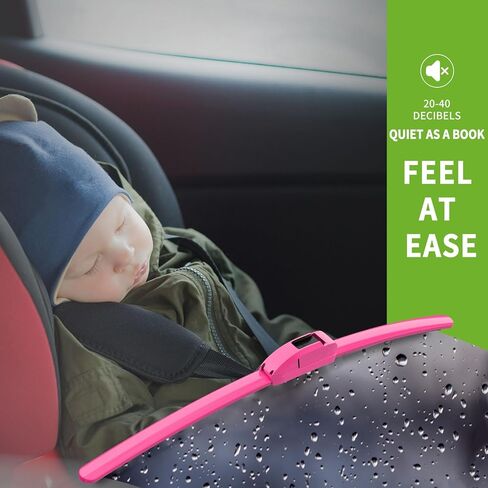 جودة OEM 22 بوصة + 22 بوصة شفرات ممسحة الزجاج الأمامي PARRATI Premium لجميع المواسم باللون الوردي الساخن (مجموعة من 2) in Kuwait