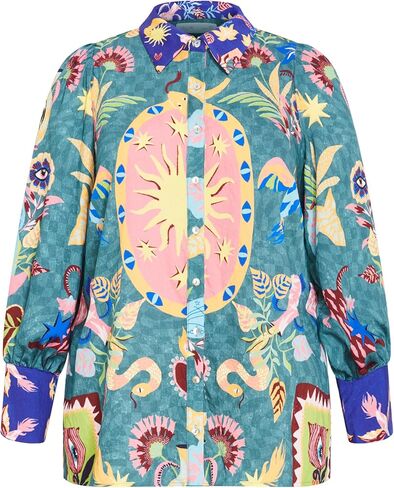 City Chic Women's Plus Size Shirt - Mystic Placement in Saudi Arabia