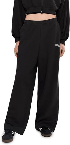 PUMA Womens Essentials Graphic Bedazzled Slouchy Pants Casual - Black in Saudi Arabia