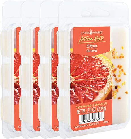 CANDLE WARMERS ETC Artisan Wax Melts 2.5oz, Lavender & White Sage (4-Pack) – Each Pack has x4 2.5 oz Wax Melts and 30 Hours of Fragrance – Perfect for bedrooms, Living Rooms, and bathrooms in Kuwait