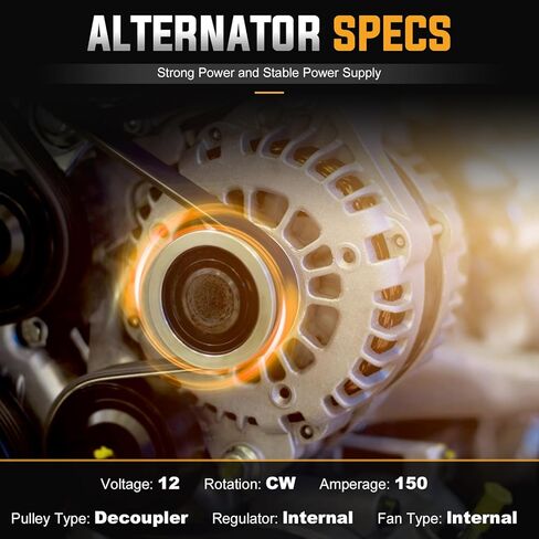 مولد كهربائي جديد 150 أمبير لسيارة شيفروليه ماليبو 2.0L 2013-2015 2.5L 2013، إمبالا 2.5L 2014-2015، لسيارة Buick Envision 2.0L 2.5L 2017-2020، لـ Regal 2L 2014-2017 استبدال #11681 13592810 20979239 in Kuwait
