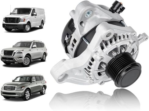 مولد 150 أمبير مناسب لـ 2017-2021 Nissan Armada، 2018-2021 NV2500 NV3500 5.6L، مناسب لـ 2014-2021 Infiniti QX80 QX56، استبدل 23100-1LA1A A2TX1491، 12V 7-Groove Clutch Pulley in Saudi Arabia