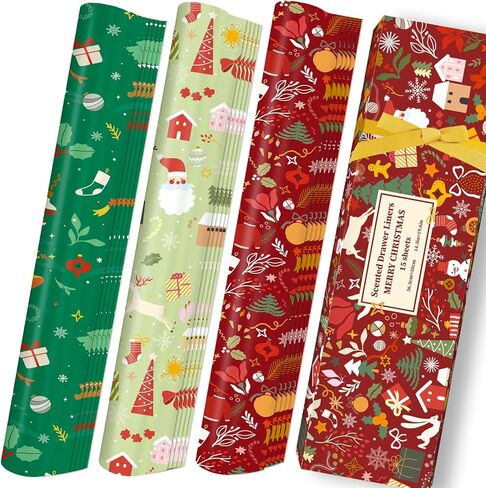 SCENTORINI Drawer Liners for Dresser,12 Sheets Linen Scented Drawer Liners, Drawer Paper Liner 14.3x19.5 Inch, for Fragrant Home Shelf Closet in Saudi Arabia