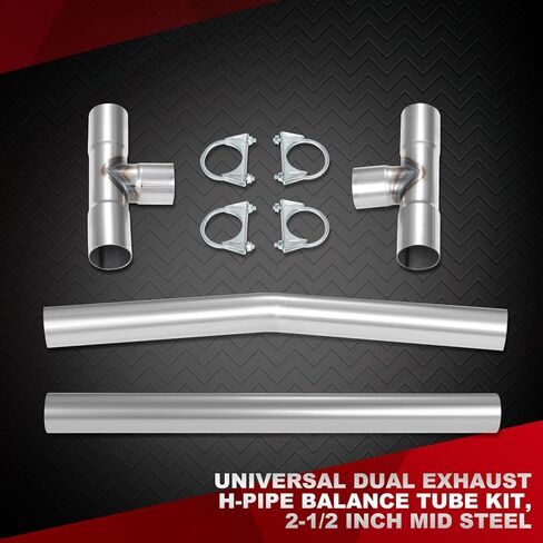2.5 "OD الفولاذ الطري 24" طول الأنابيب المستقيمة والأنابيب V-Bend لـ 2.5 أنبوب العادم H العالمي أنبوب التوازن المناسب لتقوم بها بنفسك مجموعات مخصصة in Kuwait