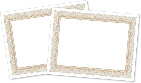 Printlink - ورق شهادة البرشمان الذهبي - عبوة من 100 قطعة، متوافقة مع طابعة الليزر والحبر، للمكتب، وجوائز الأعمال، والتخرج، والدبلومات المدرسية، 8-1/2 بوصة × 11 بوصة على مخزون 70 رطل (ذهبي) in Kuwait