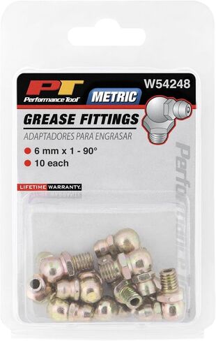 Performance Tool W54248 6mm x 1mm 90 Grease Fitting, (Pack of 10) in Saudi Arabia