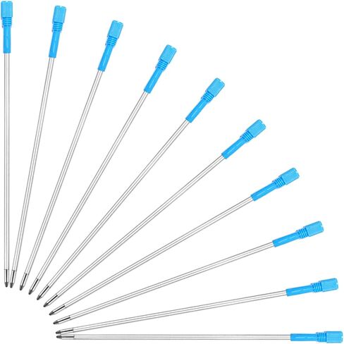 Blue Ink Refills 4.5inch (10pcs), Replaceable Ballpoint Pens Refills, 1mm Medium Point Metal Pen Refill(Blue) in Kuwait