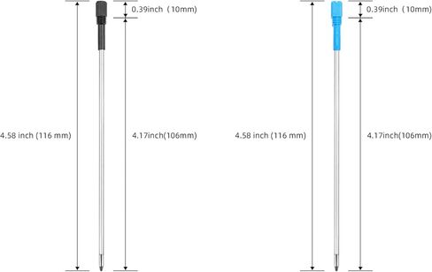 Blue Ink Refills 4.5inch (10pcs), Replaceable Ballpoint Pens Refills, 1mm Medium Point Metal Pen Refill(Blue) in Kuwait