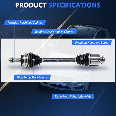مجموعة عمود المحور الأمامي الأيسر الأيمن من Maxfavor CV متوافقة مع Ram ProMaster 1500 2014-2021، ProMaster 2500 2014-2021، ProMaster 3500 2014-2021، مجموعة محور السيرة الذاتية للسائق الأمامي in Saudi Arabia