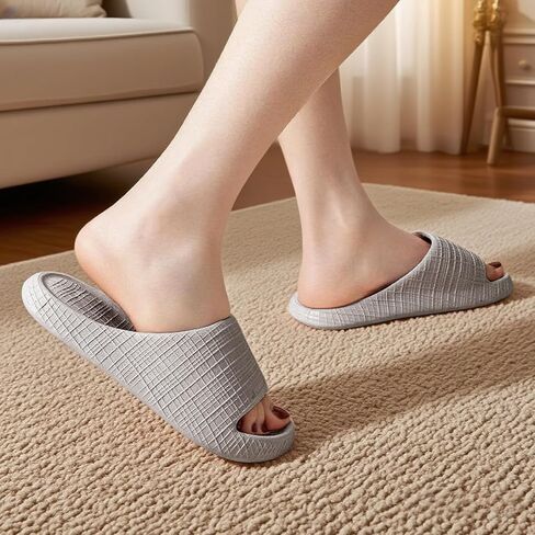 Non Slip Shower Slippers for Men Women Quick Dry Open Toe Slide Sandals for Indoor Outdoor House Bath Spa Travel Daily Casual Use in Saudi Arabia