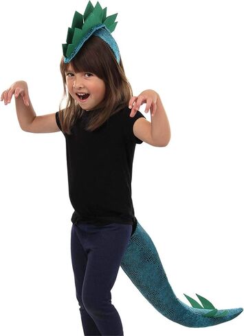 Dinosaur Stegosaurus Costume Kit with Adjustable Tail and Headband with Felt Spikes in Saudi Arabia
