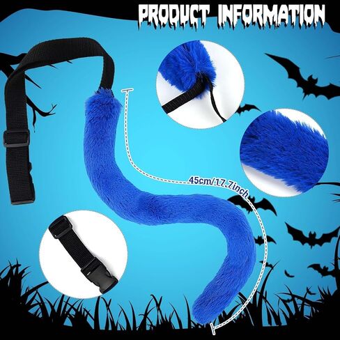 Halloween Cat Costume for Men Women Include Shirt,Cat Ears Headband,Cat Tail,Sticker and Sunglasses in Saudi Arabia