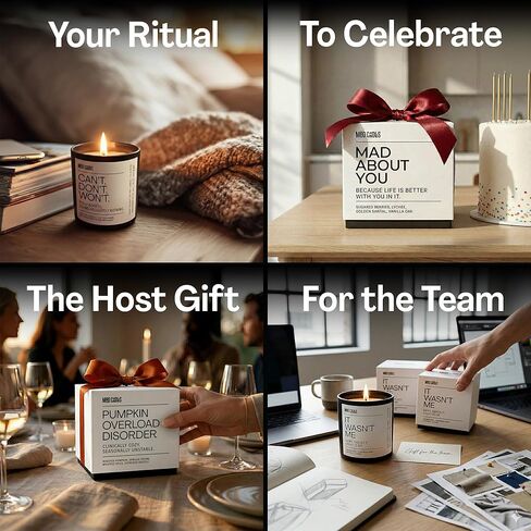 – It WASN’t Me – Sophisticated Warm Spice Scent – Bold Black Candle – 9.5 oz Coconut Soy Wax Blend, Eco-Friendly Gift for Women & Men, Hand Poured in USA, 55-Hour Burn, Clean Cotton Wick in Saudi Arabia