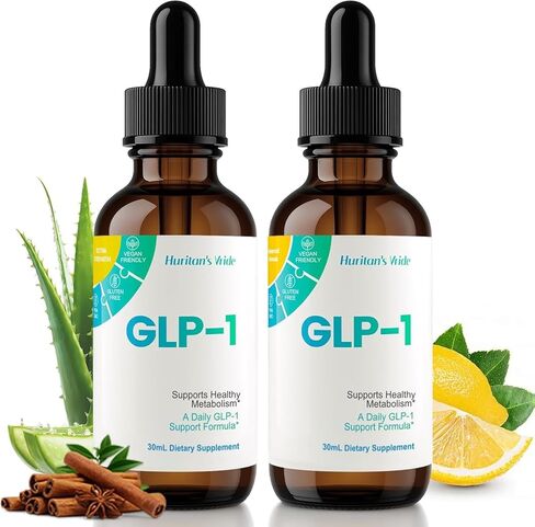 Huritan's Vride GLP-1 Drops for Women & Men - Premium GLP-1 Supplement with Berberine, Cinnamon & Bromelain for Daily Wellness - 2 Pack in Saudi Arabia