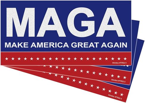 3 عبوات من ملصقات الرئيس دونالد ترامب تجعل أمريكا رائعة مرة أخرى، ملصقات MAGA مقاس 8 × 4 بوصة باللونين الأزرق والأحمر، ملصق فينيل مقاوم للماء قابل للإزالة ومقاوم للبهتان للسيارة والشاحنة والنوافذ والكمبيوتر المحمول والحروف الكبيرة in Saudi Arabia