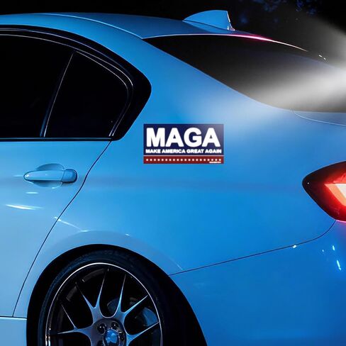 3 عبوات من ملصقات الرئيس دونالد ترامب تجعل أمريكا رائعة مرة أخرى، ملصقات MAGA مقاس 8 × 4 بوصة باللونين الأزرق والأحمر، ملصق فينيل مقاوم للماء قابل للإزالة ومقاوم للبهتان للسيارة والشاحنة والنوافذ والكمبيوتر المحمول والحروف الكبيرة in Saudi Arabia