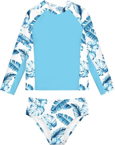 Vogseek Girls 2 Piece Swimsuits Long Sleeve Rashguard Bathing Suits Size 5-12Y in Saudi Arabia