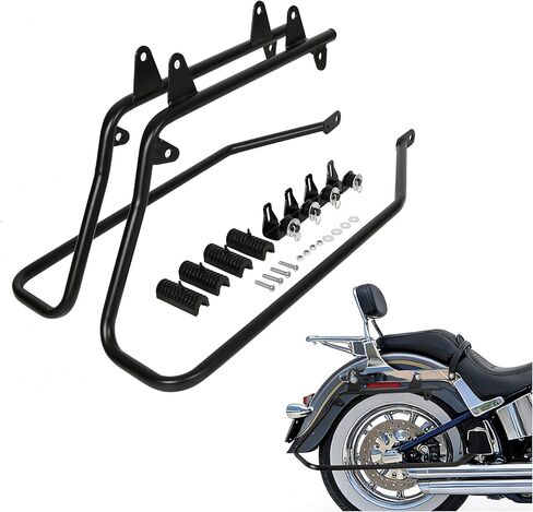 KUAFU Saddlebag Conversion Bracket, Saddle Bag Support Mounts Compatible with 1984-2013 Harley Davidson Heritage Softail in Kuwait