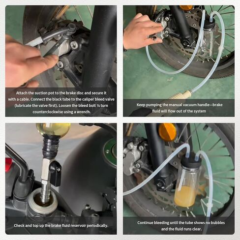 MR CARTOOL مجموعة نازف الفرامل العالمي لشخص واحد 1L زجاجة نازف الفرامل مع حامل مغناطيسي وخرطوم شفط الزيت 66 سنتيمتر للدراجات النارية in Kuwait
