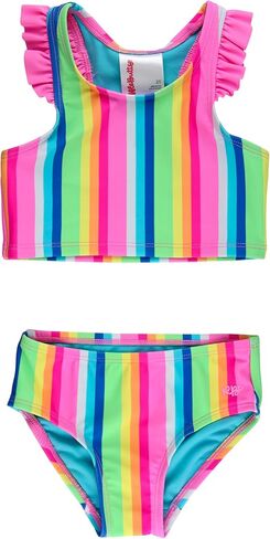 RuffleButts Girls UPF50+ Sun Protected Racerback Flutter Tankini 2-Piece Swimsuit in Saudi Arabia