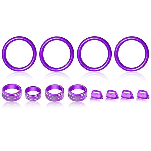 SENSHINE AC Knob Cover Vent Outlet Trim Ring for Jeep Wrangler JL JLU Accessories 2018-2023 Gladiator JT 2020-2023 Window Switch Button Cover Volume Radio Headlight Switch Knob Covers, 12 Pcs (Purple) in Saudi Arabia