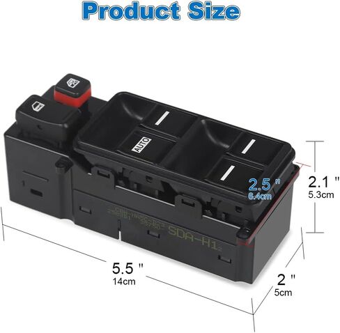 Window Switch Compatible with Honda Accord Sedan 2003 2004 2005 2006 2007, Driver Side Master Power Window Switch, Replacement for 35750-SDA-H12, 35750-SHJ-A24 in Saudi Arabia