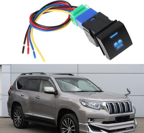 Rear Lights Push Button Switch 12V Blue Backlight Dashboard Switch Replacement Compatible with Toyota Prado 150 Compatible with Corolla in Saudi Arabia