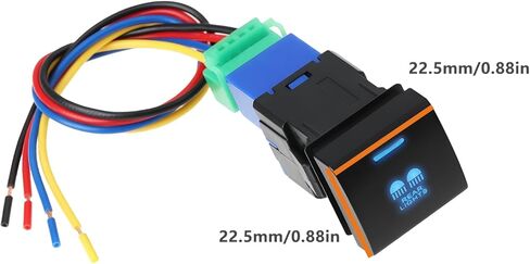 Rear Lights Push Button Switch 12V Blue Backlight Dashboard Switch Replacement Compatible with Toyota Prado 150 Compatible with Corolla in Saudi Arabia