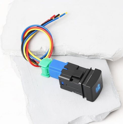 Rear Lights Push Button Switch 12V Blue Backlight Dashboard Switch Replacement Compatible with Toyota Prado 150 Compatible with Corolla in Saudi Arabia