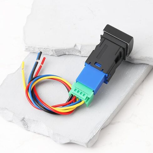 Rear Lights Push Button Switch 12V Blue Backlight Dashboard Switch Replacement Compatible with Toyota Prado 150 Compatible with Corolla in Saudi Arabia