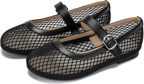 أحذية Koppu للفتيات الشبكية Mary Jane Ballet Flats المريحة والأحذية المدرسية للأطفال الصغار والأطفال الصغار in Kuwait
