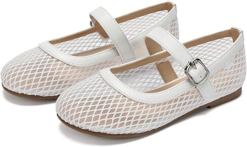 أحذية Koppu للفتيات الشبكية Mary Jane Ballet Flats المريحة والأحذية المدرسية للأطفال الصغار والأطفال الصغار in Kuwait