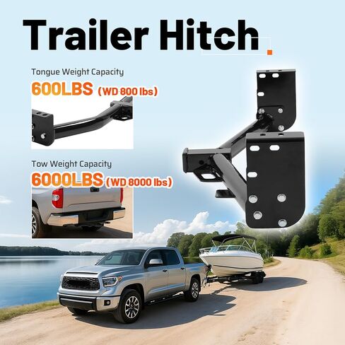 Class 3 Trailer Tow Hitch, 2 Inch Receiver Compatible with 2007-2021 Toyota Tundra in Saudi Arabia