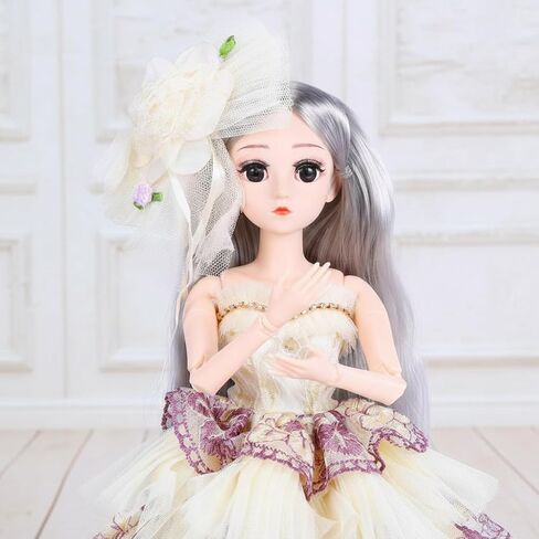 UCanaan BJD Dolls 1/4 SD Smart Doll 18 Inch 18 Ball Jointed Doll DIY Toys with Full Set Clothes Shoes Wig Makeup, Best Gitfs for Girls Christmas Birthday in Kuwait