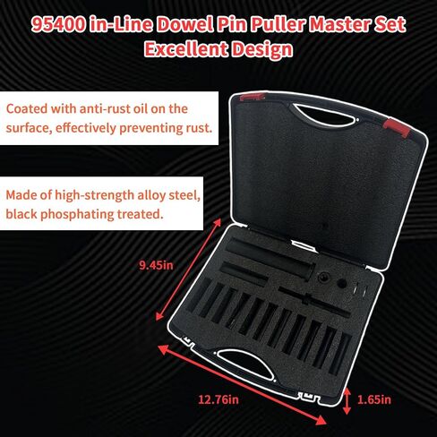 95400 in-Line Dowel Pin Puller Master Set, Includes Both SAE and Metric Collets, 18 PCS Efficient and Time-Saving Dowel Pin Puller Tool in Kuwait