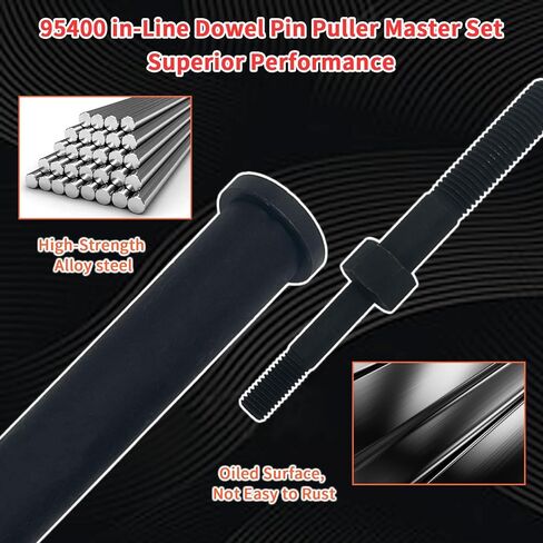 95400 in-Line Dowel Pin Puller Master Set, Includes Both SAE and Metric Collets, 18 PCS Efficient and Time-Saving Dowel Pin Puller Tool in Kuwait