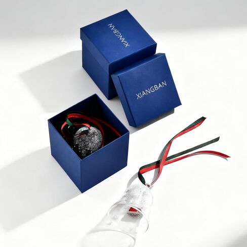 زينة جرس عيد الميلاد 2025، زخرفة جرس كريستالي لعيد الميلاد لتزيين الذكرى السنوية لشجرة عيد الميلاد (قبعة شفافة) in Kuwait