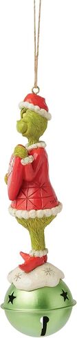 Enesco Dr. Seuss Grinch by Jim Shore Standing on a Jingle Bell 2025 Dated Hanging Ornament, 5.5 Inch, Multicolor in Saudi Arabia