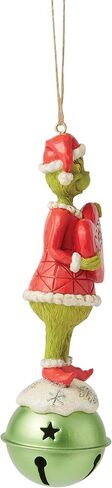 Enesco Dr. Seuss Grinch by Jim Shore Standing on a Jingle Bell 2025 Dated Hanging Ornament, 5.5 Inch, Multicolor in Saudi Arabia