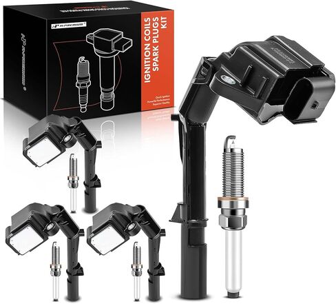 A-Premium Set of 4 Ignition Coil Pack and Iridium Spark Plugs Compatible with Mercedes-Benz C300, C350e, E300, Sprinter, GLC300, GLC350e, GLA250, CLA250, Metris, SLC300, SLK300 & Infiniti Q50, Q60 in Kuwait