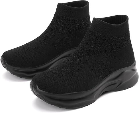 حذاء RUIDENG للنساء مريح | أحذية مشي نسائية للعمل اليومي | قاعدة هزازة مقاس 2 بوصة in Kuwait