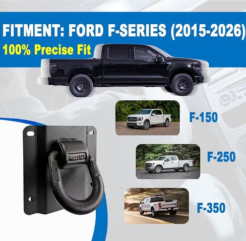 مرساة ربط C&KTANSIR متوافقة مع Ford F150، 4 قطع من خطافات مرساة سرير الشاحنة الثقيلة تناسب 2015-2026 F250 F350 Raptor OEM استبدال FL3Z-99000A64-B & FL3Z-9928408-AB in Kuwait